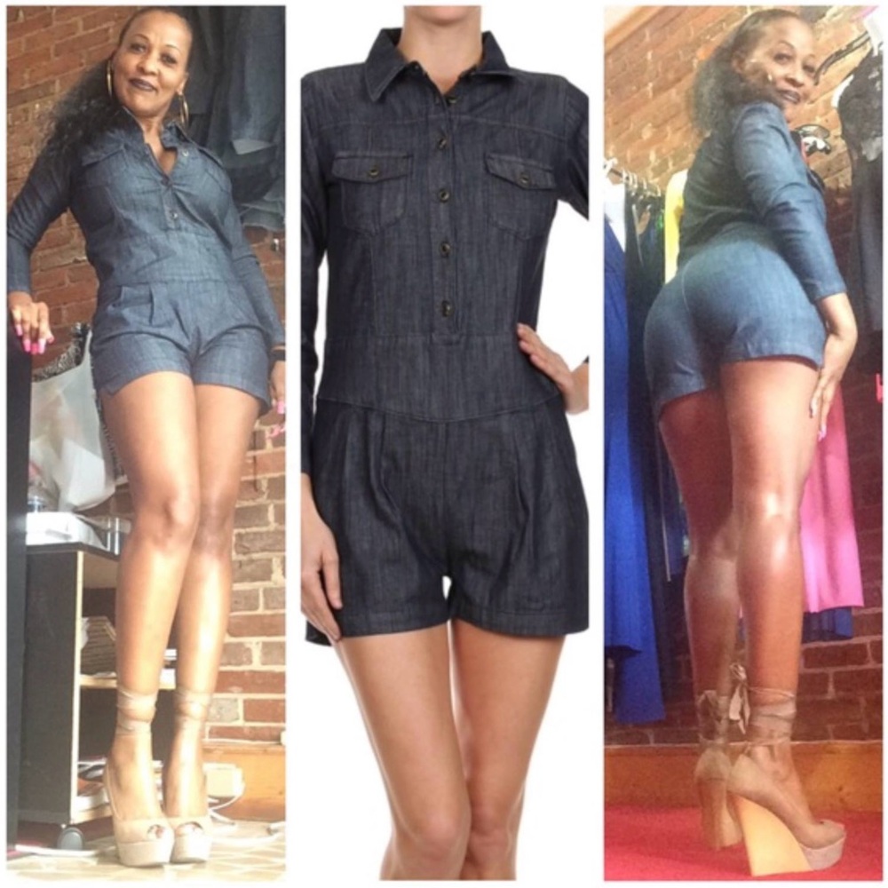 Denim Romper